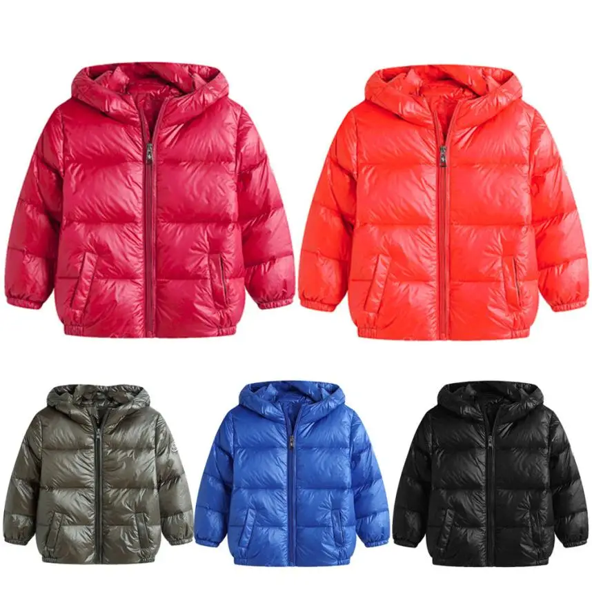 

Children's bread down jacket Baby Girls Boys Kids Solid Coat Autumn Winter Warm hooded With thick coat Children Clothes gift p35