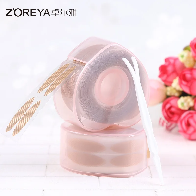 

600stickers Invisible double eyelid fiber strips Magic double eyelid stickers double-sided tape bonded fiber elastic makeup tool