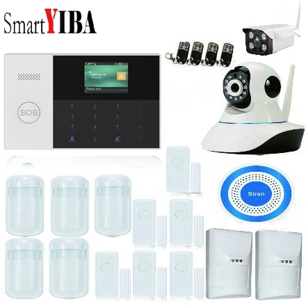 SmartYIBA APP Control 2.4 Inch SOS RFID Arm WIFI 3G WCDMA Home Burglar Alarm Security System Smoke Fire Sensor Video IP Camera SmartYIBA APP Control 2.4 Inch SOS RFID Arm WIFI 3G WCDMA Home Burglar Alarm Security System Smoke Fire Sensor Video IP Camera