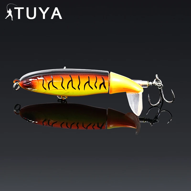 8pcs/set Whopper Plopper Fishing Lure Topwater Rotating Tail Minnow Floating Popper Fishing hard