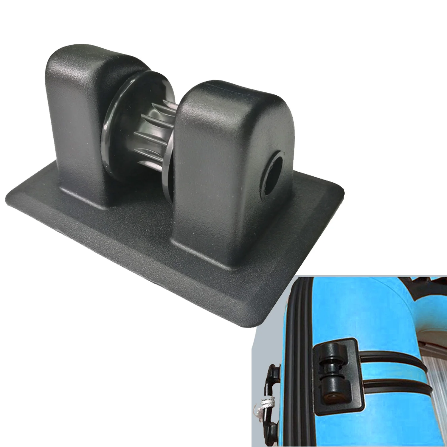 

1PC Kayak Inflatable Boat Anchor Rope Buckle Holder Anchor PVC Tie off Patch Wheel Anchor Row Roller for Rowing Boat Kayak
