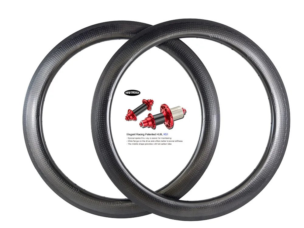 700c 45mm 50mm 58mm road bike dimpled wheelset clincher dimple surface wheels 20/24 Powerway R36