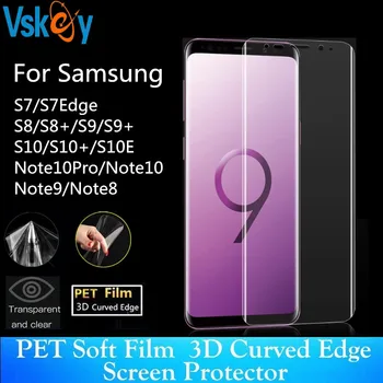 

500pcs 3D Soft PET Film For Samsung Galaxy S10 S8 S9 Plus S7 Edge Note9/8/10Pro Screen Protector Full Cover Protective Film