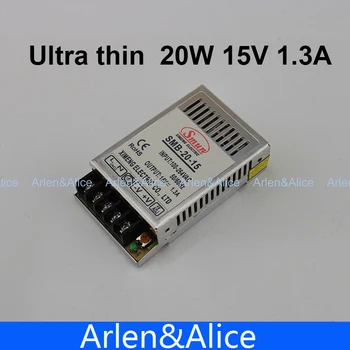 

20W 15V 1.3A Ultra thin Single Output Switching power supply for LED Strip light AC TO DC