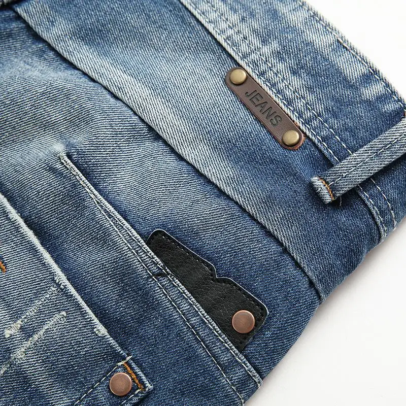 Gersri мужские Плиссированные джинсы для байкеров Брюки Slim Fit брендовые дизайнерские мотоциклетные джинсовые брюки для мужчин прямые Промытые мульти молния