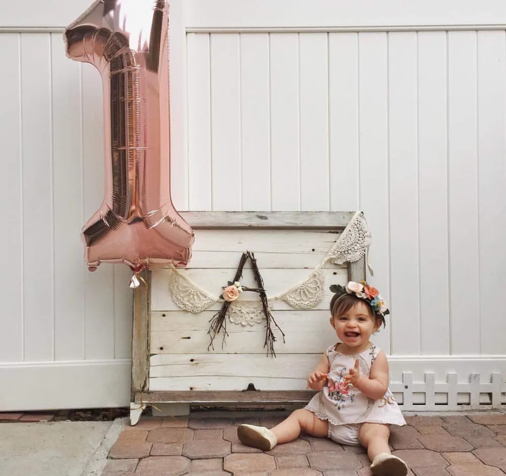 40 дюймовый светодиод Количество воздушных шаров Baby Shower 1st большой гелиевый