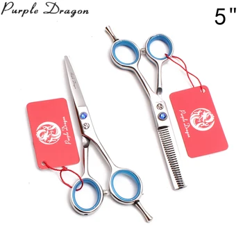 

Professional Grooming Scissors 5" Stainless Dog Scissors Straight Shears Thinning Shears Pet Scissors Add Bag Finger Rest Z1117