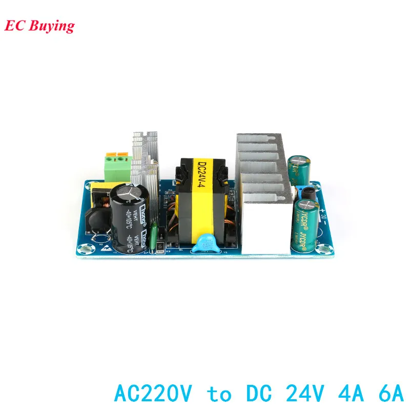 Переменный ток 220 В в постоянный ток 24 В 4A 6A стабильная Высокая мощность импульсный источник питания плата понижающий силовой модуль трансформатор электронный DIY PCB