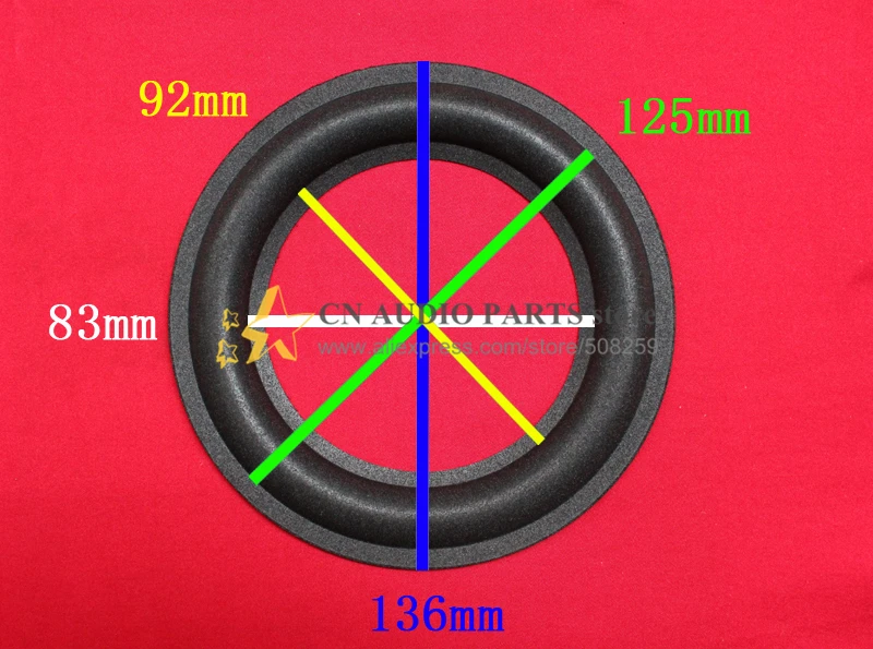2 шт. детали 5 дюйма 1/2 83 мм Длина 1: 92 L2: 125 136 мм|speaker foam surrounds|bass loudspeakerspeaker |