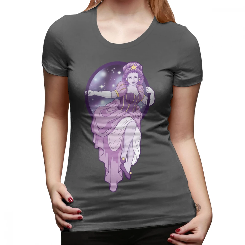Кусковая принцесса пространства футболка Космическая принцесса футболка графическая 100 хлопчатобумажная женская футболка с круглым вырезом короткий рукав Повседневная женская футболка