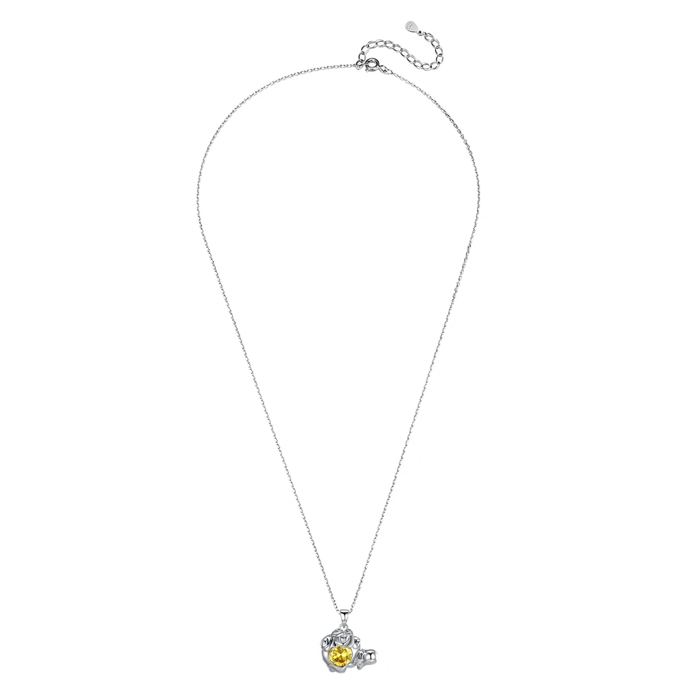Ожерелье LEKANI из серебра 925 пробы с кристаллами Swarovski, модное ожерелье с подвеской в виде цветка созвездия 12, Leo