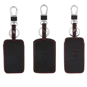 

Genuine Leather Car Key Cover Case Car Styling Cover For Renault Kadjar Clio Logan Megane 2 3 Koleos Scenic Card Keychain Case