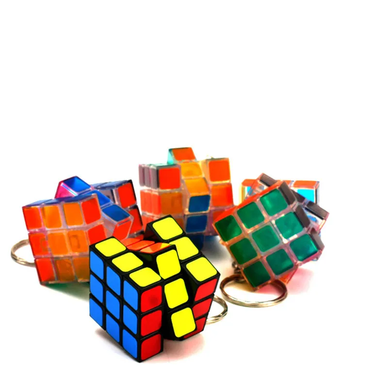 3x3x3 Мини карманный брелок Кубик Рубика кулон головоломка на скорость волшебный куб светится в темноте головоломка рюкзак для игрушек автомобильный декор кулон