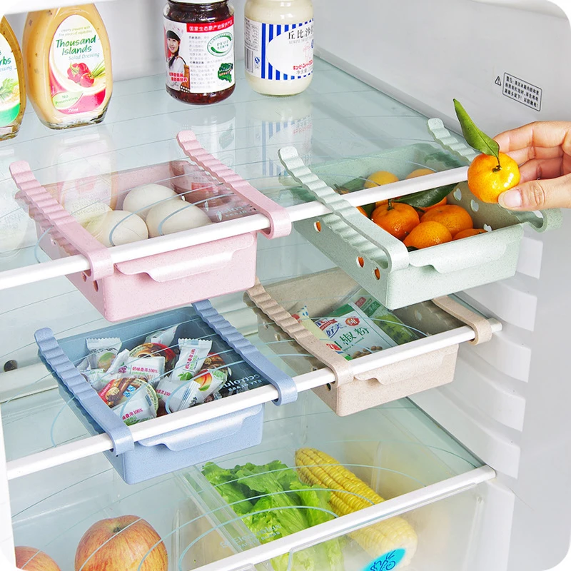 High Quality Fridge Storage Rack Layer Refrigerator Storage Holder Pull