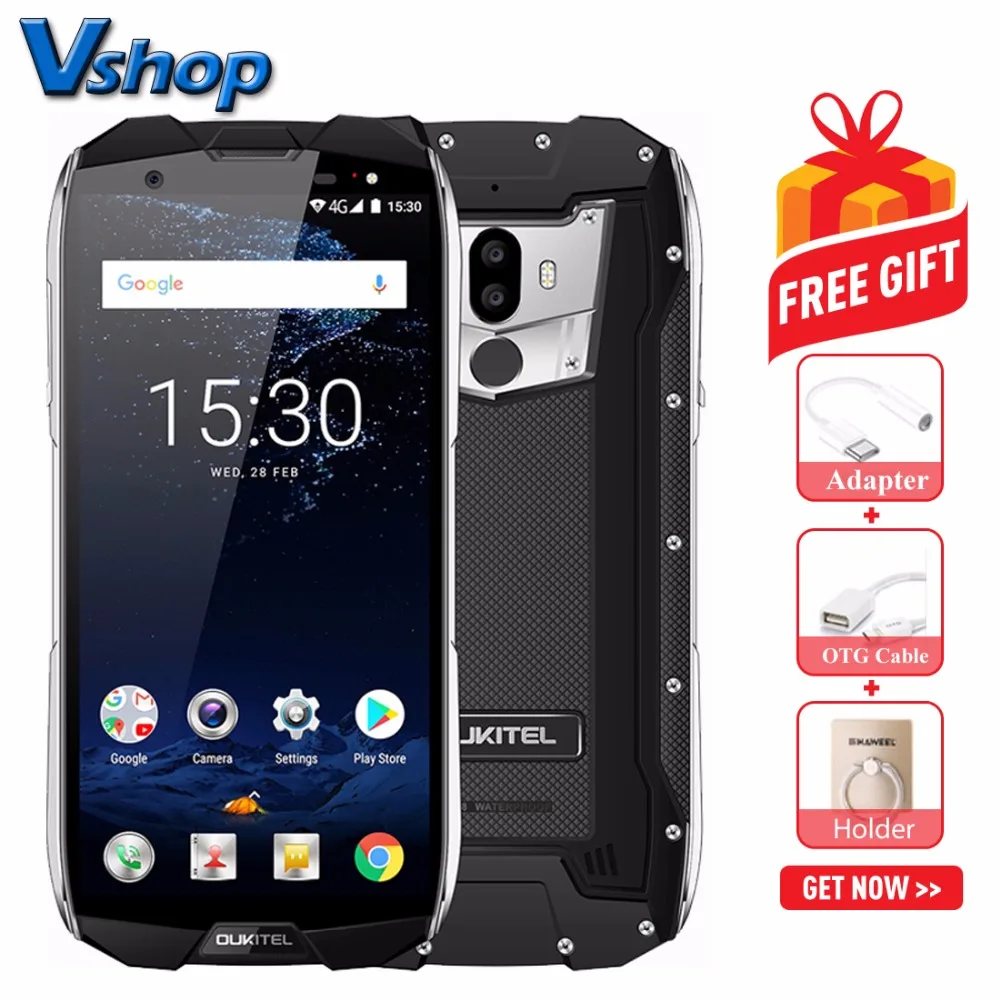 Оригинальный OUKITEL WP5000 4G IP68 Водонепроницаемый мобильные телефоны Android 7 1 6 ГБ + 64 Гб