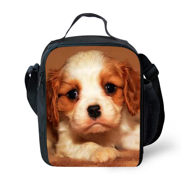 Kids Dog Lunch Bag Cute Funny Puppy Fresh Cooler Custom Name