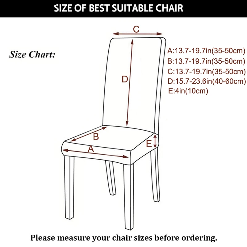 Универсальные эластичные чехлы на стулья из спандекса с геометрическим принтом, чехлы на стулья для кухни, банкета, отеля, украшения для дома