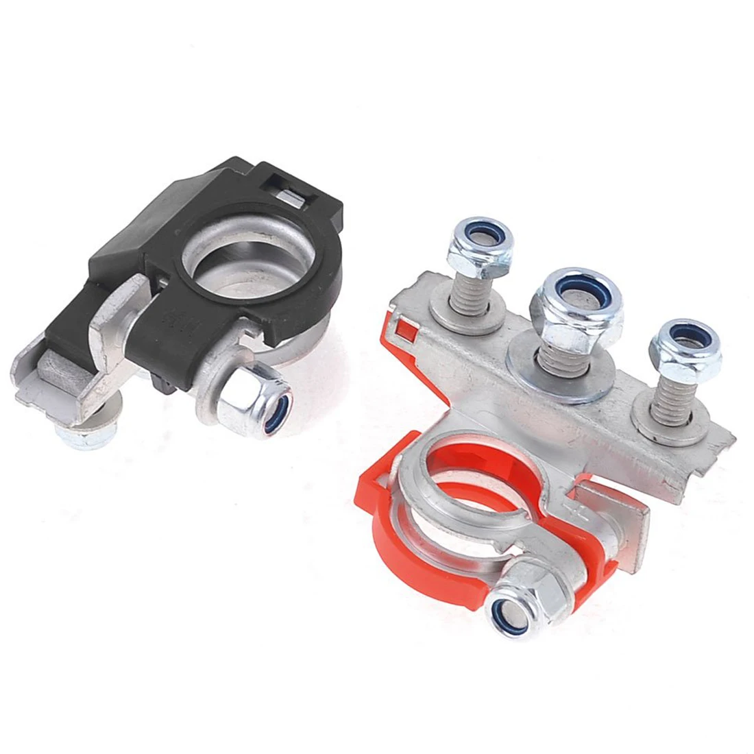TOYL 2pcs Car Black Red Metal Replacement Auto Car Battery