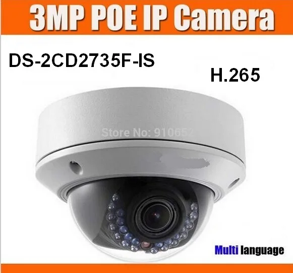 3MP POE DS-2CD2735F-IS IP Camera to replace DS-2CD2732F-IS 1080P Dome IP Camera Security Camera Multi Language 2.7-12mm Lens 3MP POE DS-2CD2735F-IS IP Camera to replace DS-2CD2732F-IS 1080P Dome IP Camera Security Camera Multi Language 2.7-12mm Lens