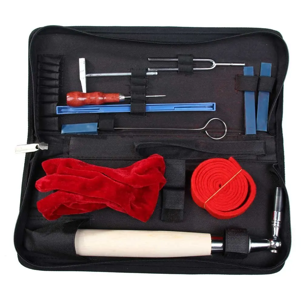 

MSOR Pack of 10 Professional Piano Tuning Tool Kit Maintenance Equip with Case
