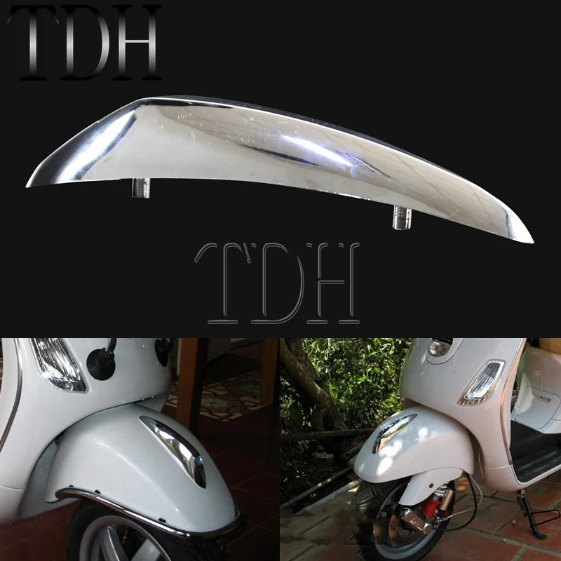 

For Vespa GTS 125 250 cc Vespa S 50cc 125cc 150cc Chrome Motorbike Front Front Fender Mount Crest Strip Mudguard Decoration