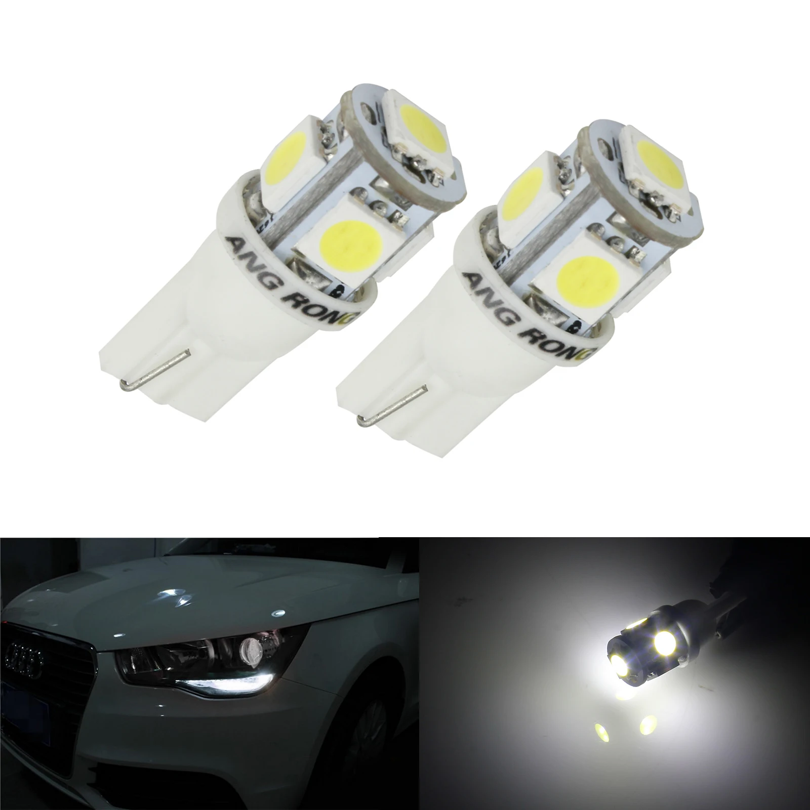 ANGRONG 10X 5 SMD 5050 Светодиодный 194 T10 W5W клиновидный бескорпусный светильник
