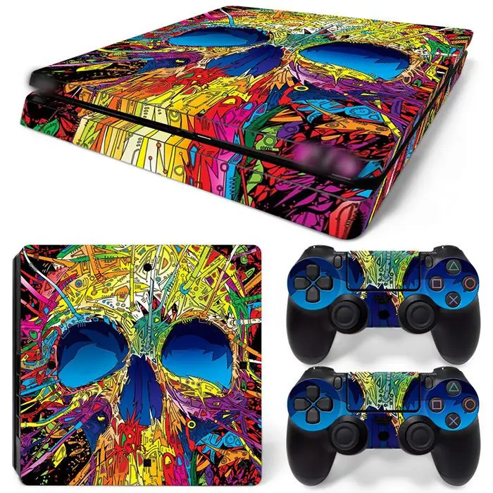 

Custom made Waterproof Console Skin for PS4 slim Sticker and 2 controller skins PS4 slim Stickers