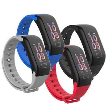 

SurplusWind F1+ Color Smart Wristband Fitness Tracker Heart Rate Blood Pressure Sport Bracelet Bluetooth with Cellphone APP