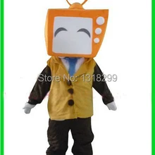 Талисман оранжевый ТВ талисман костюм телевизор модный маскот платье на заказ маскарадный костюм косплей тема костюм для карнавала наборы костюмов