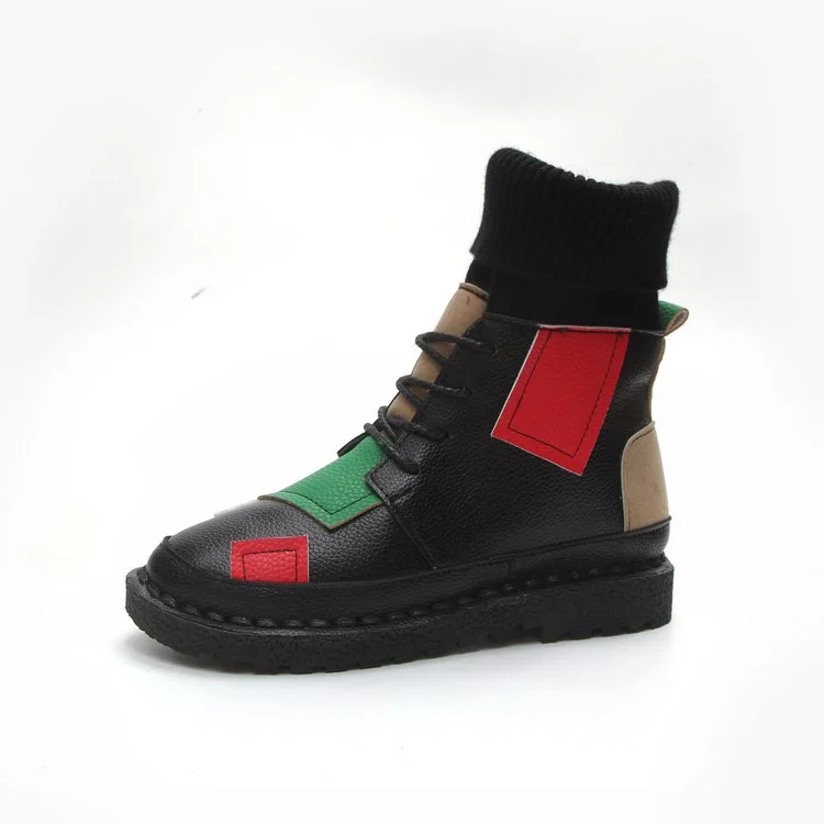 

2018 New Girl Running Shoes Handmade Wool Uppers Boots for Girls's shoe Breathable Sport Shoes Fashion Patch Sneakers #1