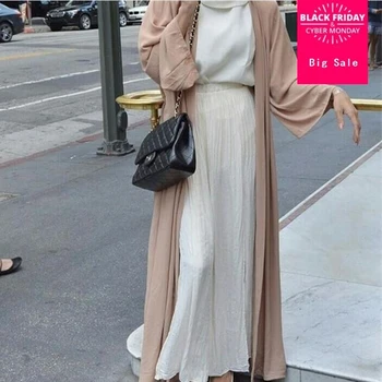 

2018 promotion Adult Casual Acetate Robe Musulmane Turkish Abaya New Muslim Dress Cardigan Robes Arab Worship Service W783
