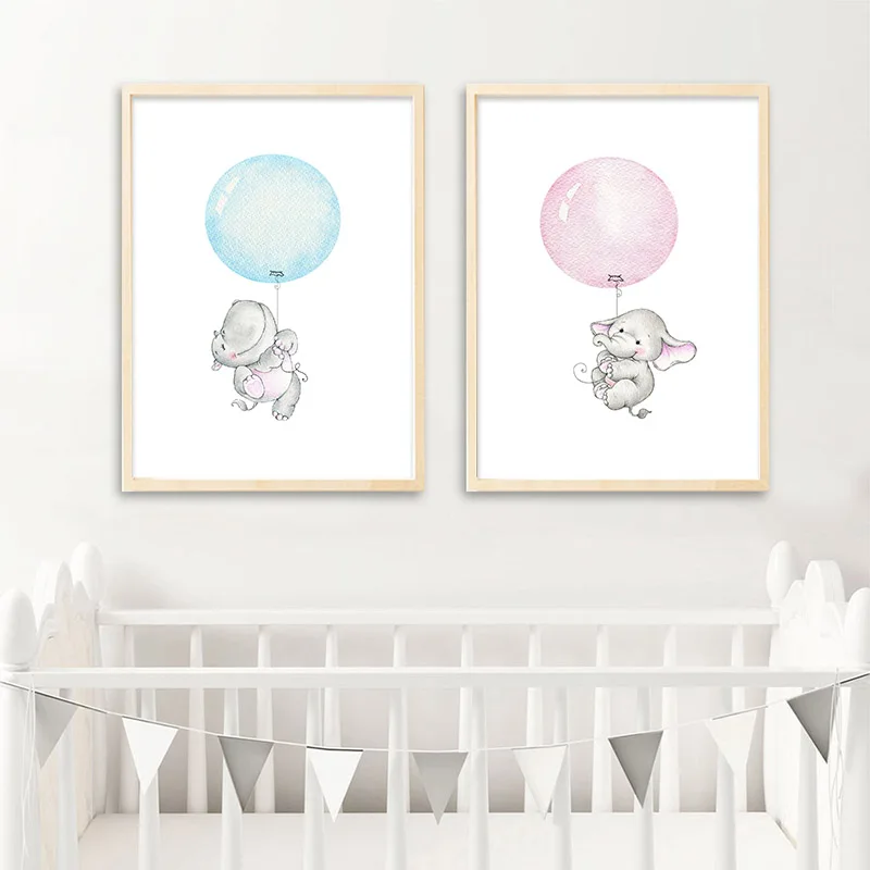 Details about   Bear Balloon Nursery Poster Wall Art Canvas Print Baby Pregnant Bedroom Decor 