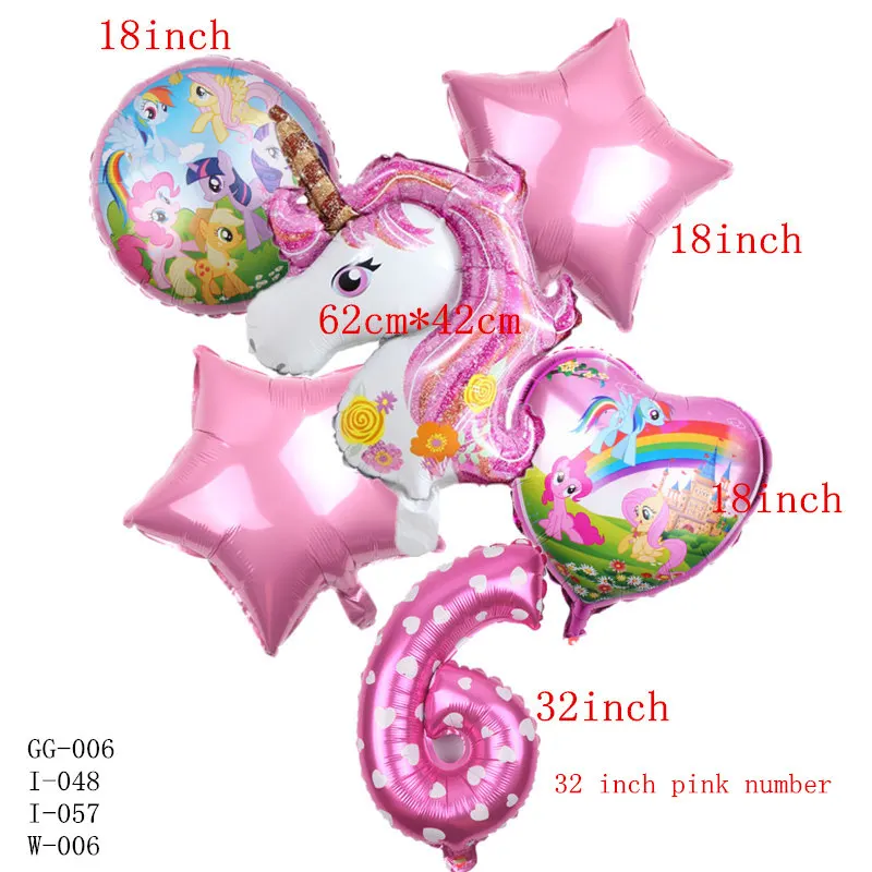 GOGO PAITY, новинка, 6 шт./лот, единорог, пони, цифровые алюминиевые ...