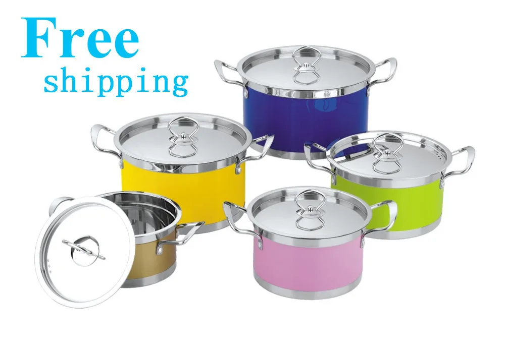 

Kitchen,Dining Bar 10pc Of Stainless Steel Cookware Set Induction Pot Sets Cooking Pots Panelas Free Shipping