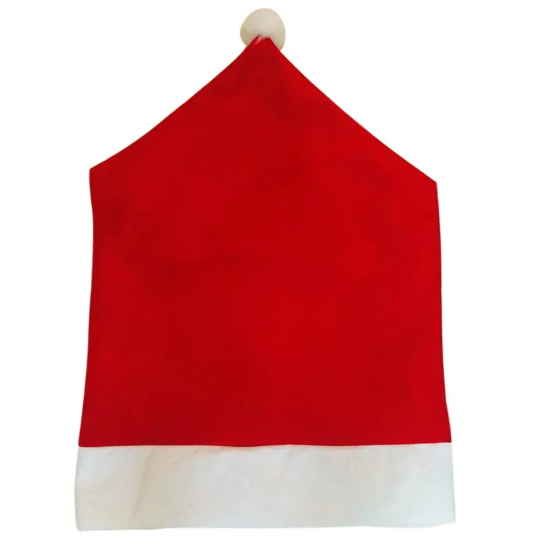 1 шт. шапка Санта Клаус красная шляпа мебель задняя крышка стула Рождество ужин праздничный стол вечерние украшения на год