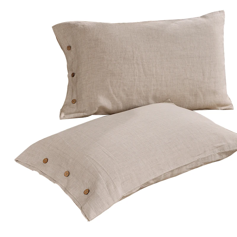 Pure linen pillowcases (48cmx74cm) 600 Thread Count Standard