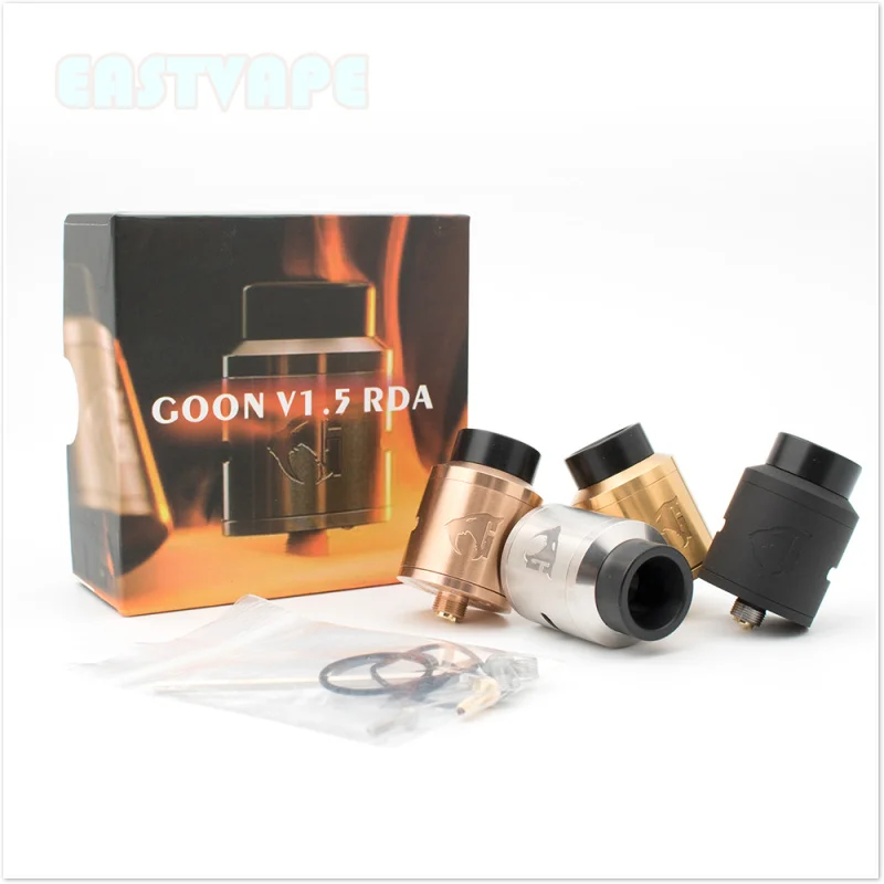 bilder für Neue Ankunft 528 Goon rda v1.5 version Goon 1,5 RDA Zerstäuber Einstellbaren Luftstrom 24mm tank E zigarette verdampfer bilder für Neue Ankunft 528 Goon rda v1.5 version Goon 1,5 RDA Zerstäuber Einstellbaren Luftstrom 24mm tank E zigarette verdampfer