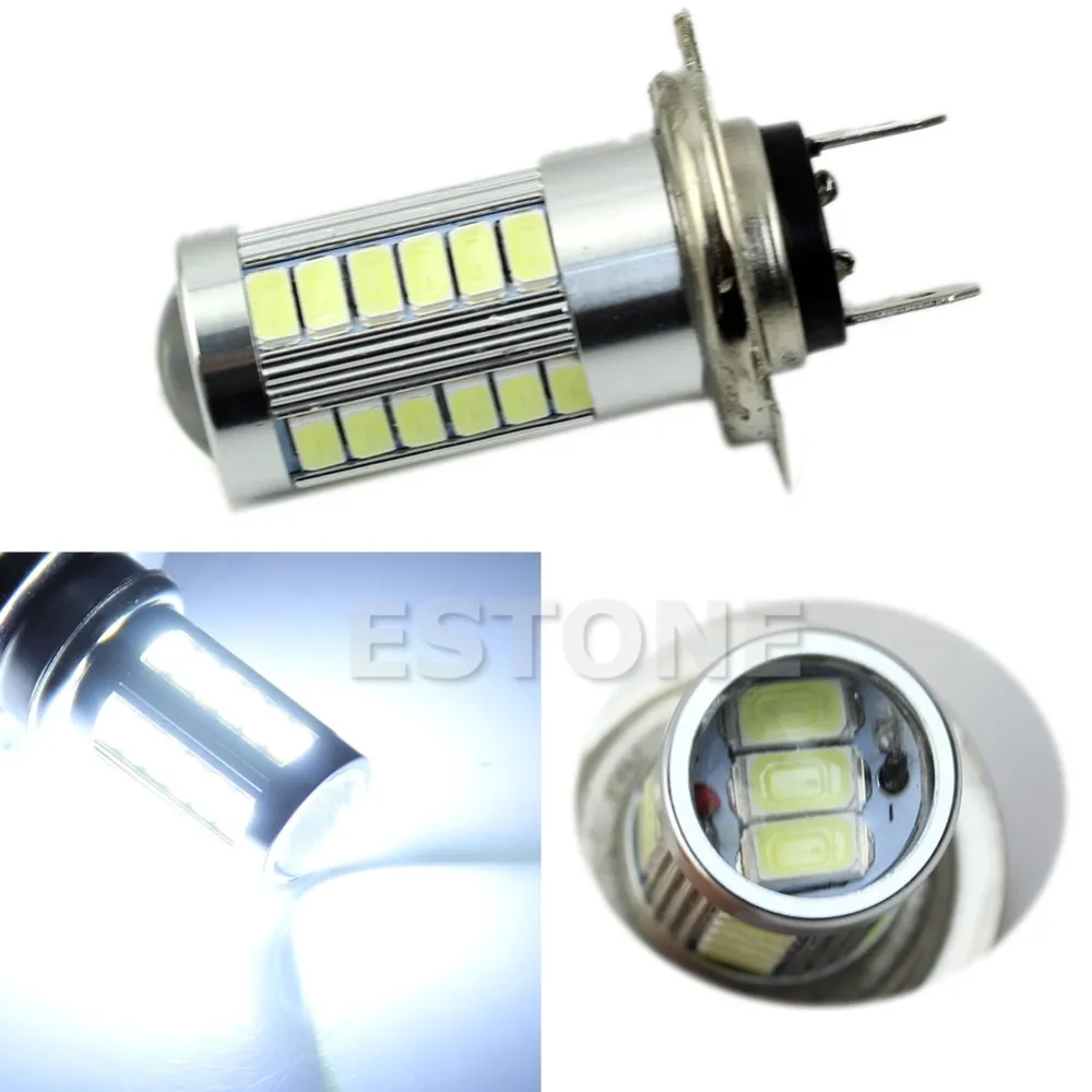 1 шт. H7 супер яркий 12V 5630 SMD 33 светодиодный Авто автомобильная противотуманная фара дальнего света лампы белого цвета