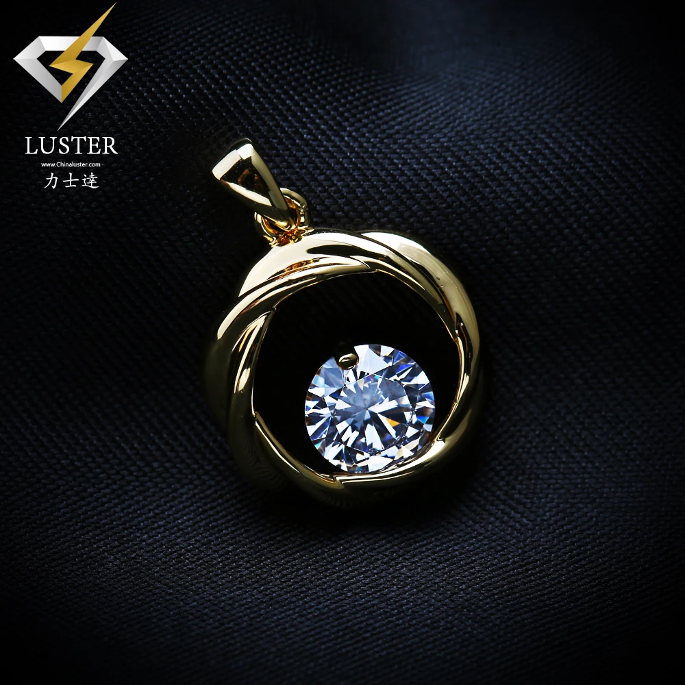 Golden plant rope shape pendant  (4)