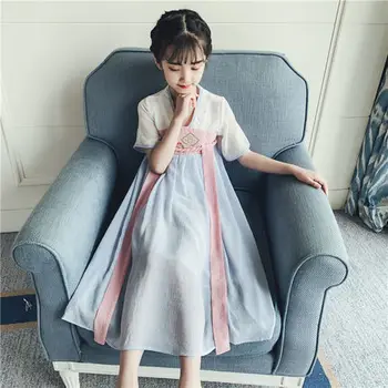 

Chinese Traditional Fairy Costume For Girls Kids Ancient Han Dynasty Princess Clothing National Hanfu Outfit Dance Costume Z925