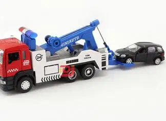 Транспорт спасательный грузовик прицеп бортовой прицеп грузовик автомобиль моделирование сплава Модель автомобиля - Цвет: Синий