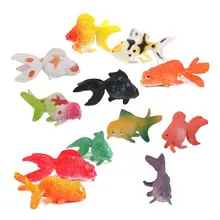 Plástico Animais Brinquedo 12 pcs Colorido Peixinho Peixinho Artificial Modelo de Construção Kits Brinquedos Suprimentos Acessórios Presentes Criativos