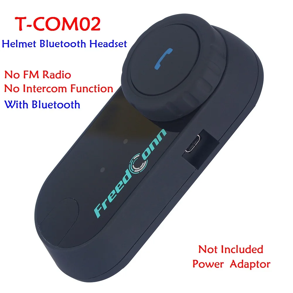 1PC T COM02 Waterproof Motorcycle Helmet Bluetooth Headset Stereo Music Without FM Radio No