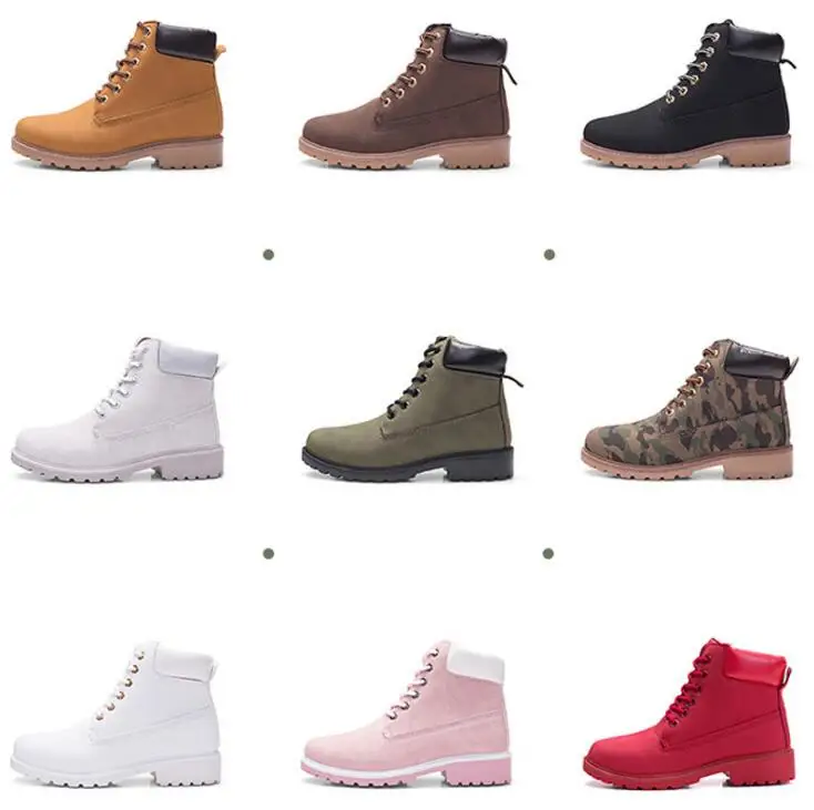 

2019 Hot New Autumn Early Winter Shoes Women Flat Heel Boots Fashion Keep warm Women's Boots Brand Woman Ankle Botas Camouflage