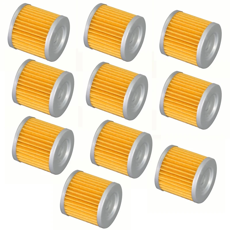 

10 pcs Motorcycle Oil Filter For Kawasaki ATV KFX400 A1-A3 A6F 03-06 CCM 404 Cat ATV 400 Dual Sport XC Enduro Arctic DVX 04-08