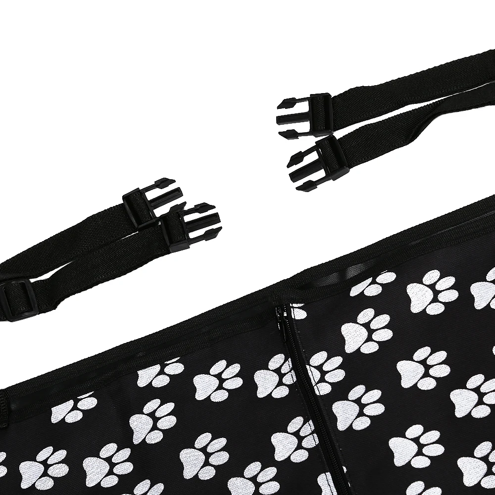 Collapsible Waterproof Car Pet Seat Covers Footprint Pattern Oxford Fabric Dog Back Seat Car Interior Accessories For Drop ship