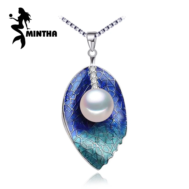 Серьги из жемчуга mintha ювелирное ожерелье в виде листа натурального колье с