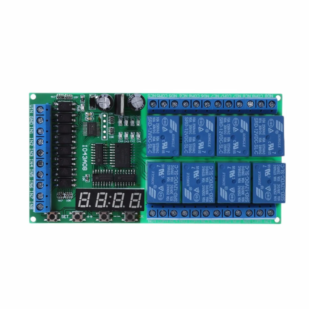 

Multifunction Time Delay Relay Module With 8channel Digital Tube Power Sequencer