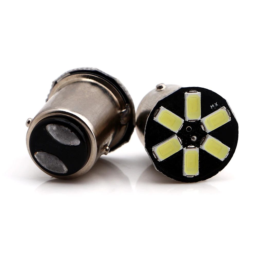 YM E Bright 20 100 шт./лот S25 1157 BAY15D 5730 6 SMD DC 12V автомобильный светодиодный фонарь для