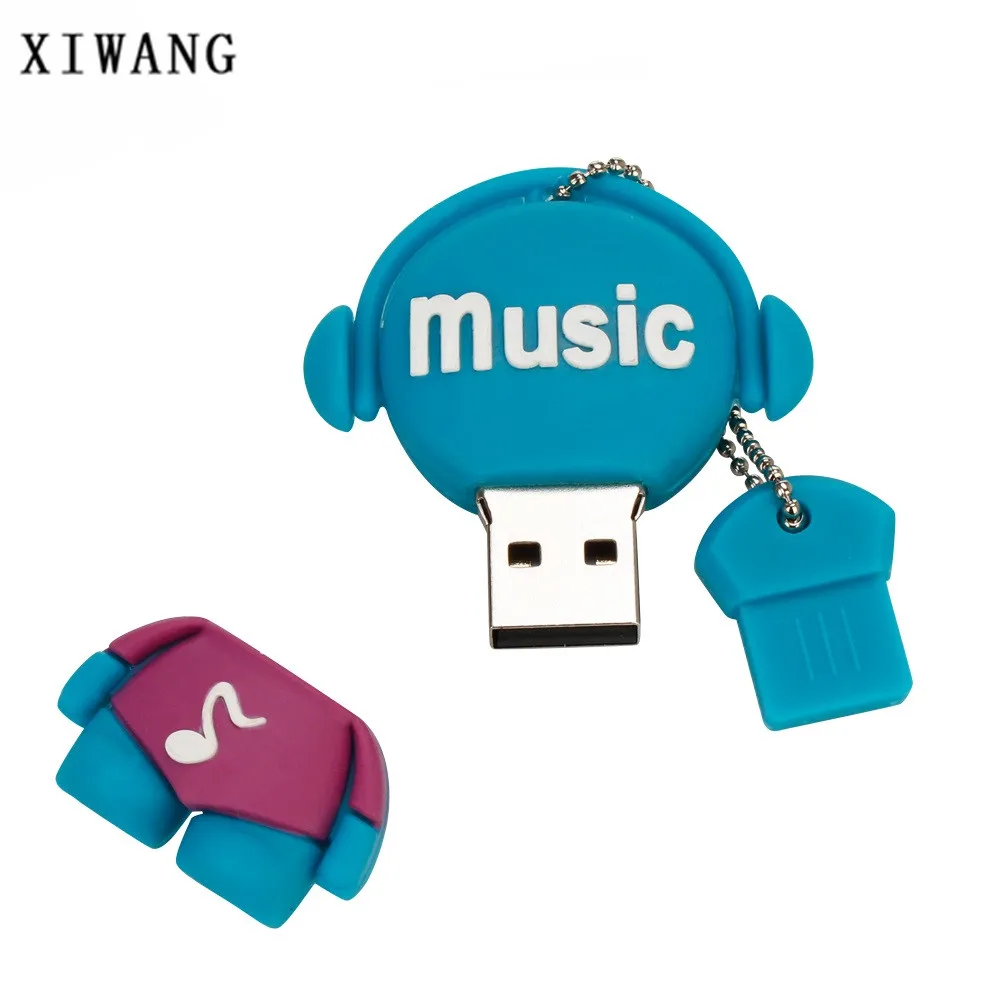 XIWANG мультфильм мини музыкальная серия USB 2,0 4 ГБ 8 ГБ 16 ГБ 32 ГБ 64 Гб USB музыкальный стиль флеш-накопитель персональная флеш-карта бесплатная